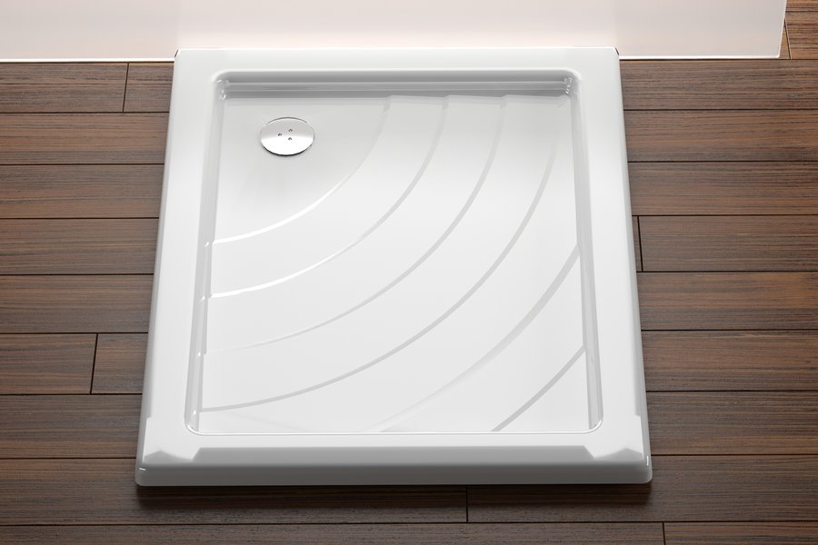 dušas paliktnis Aneta PU, 900x750 mm, balts